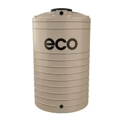 Eco Tanks 2050 L Vertical Water Storage Tank Beige